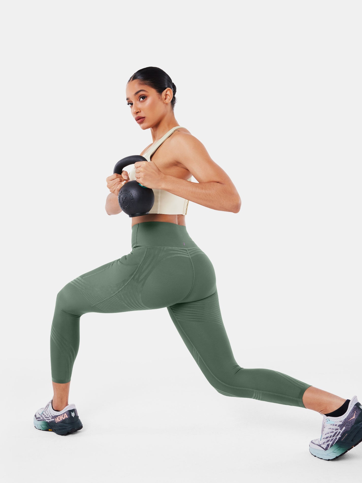 Body Sculpt Side Pocket 7/8 Leggings Antique Green