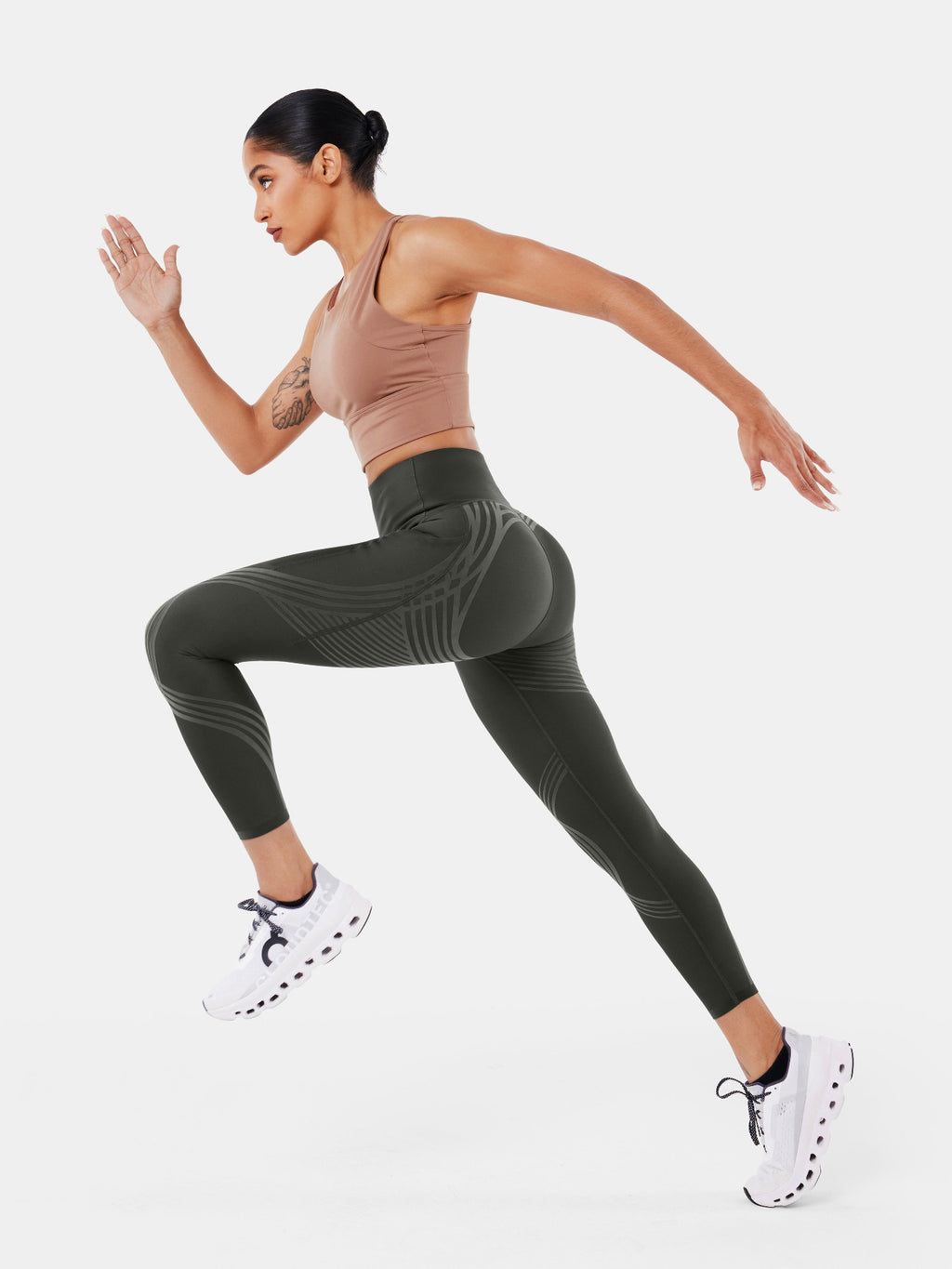 Body Sculpt Side Pocket 7/8 Leggings Dark Gray