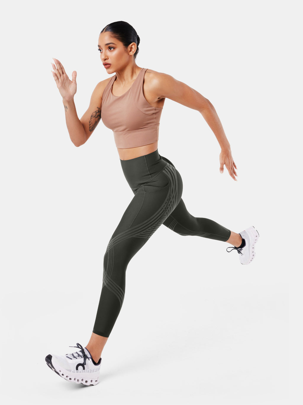 Body Sculpt Side Pocket 7/8 Leggings Dark Gray