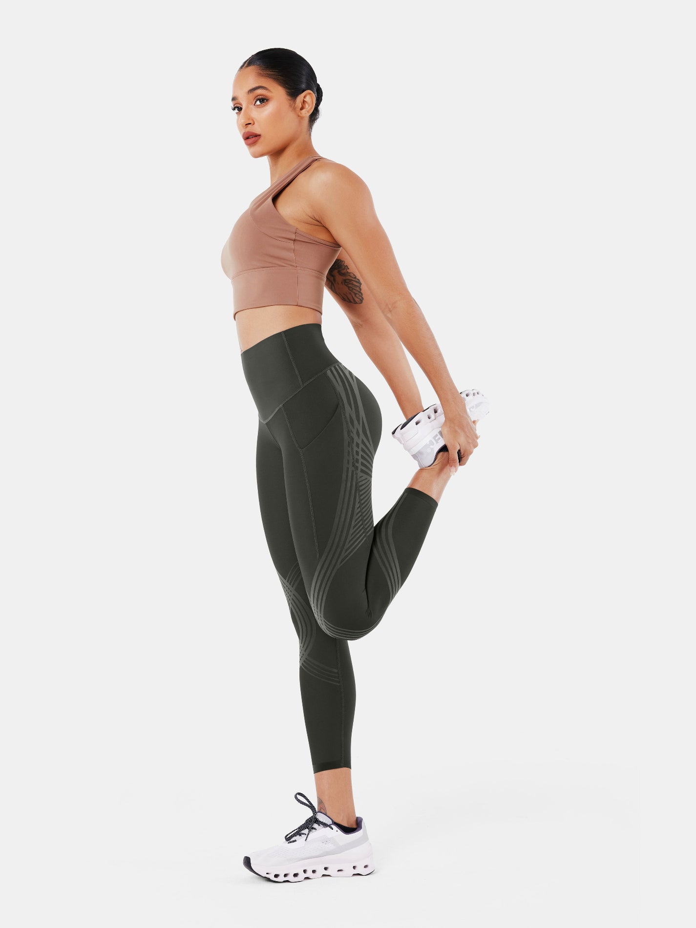 Body Sculpt Side Pocket 7/8 Leggings Dark Gray