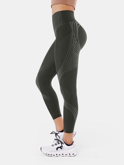 Body Sculpt Side Pocket 7/8 Leggings Dark Gray