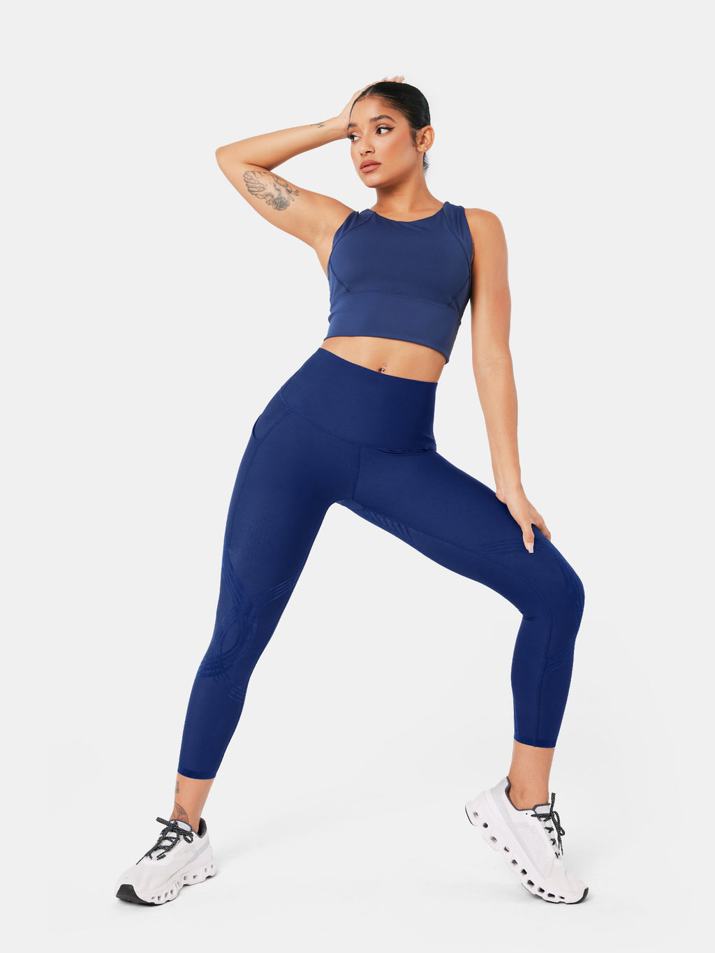 Body Sculpt Side Pocket 7/8 Leggings Navy