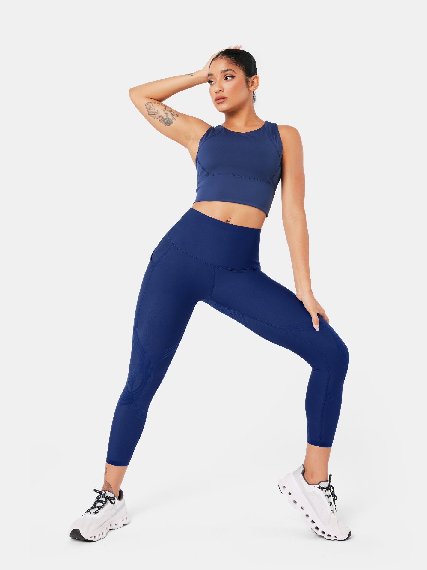 Body Sculpt Side Pocket 7/8 Leggings Navy
