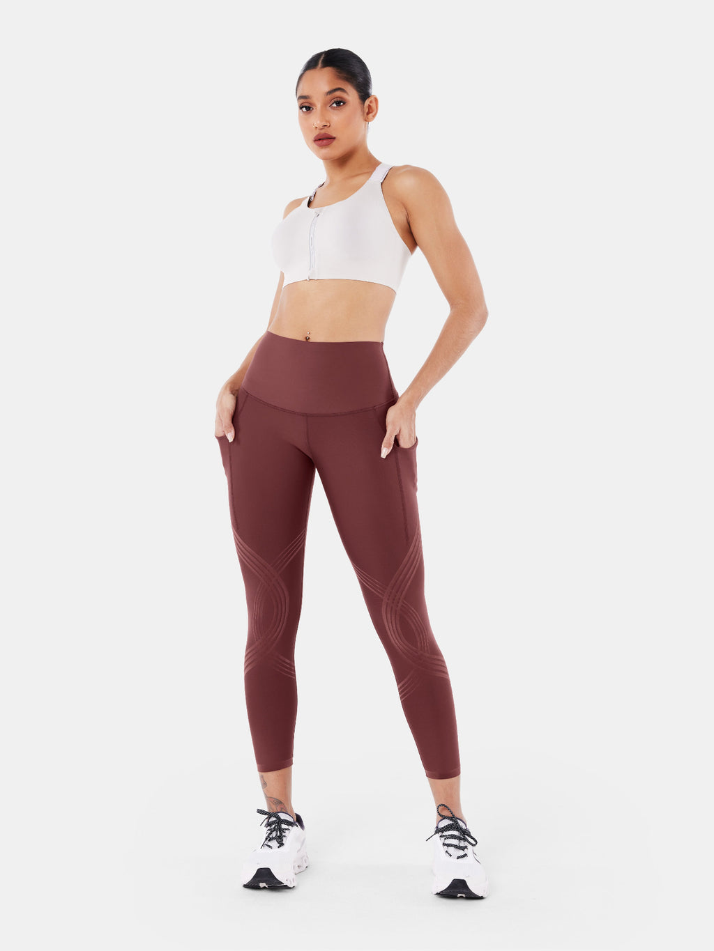 Body Sculpt Side Pocket 7/8 Leggings Pinecone
