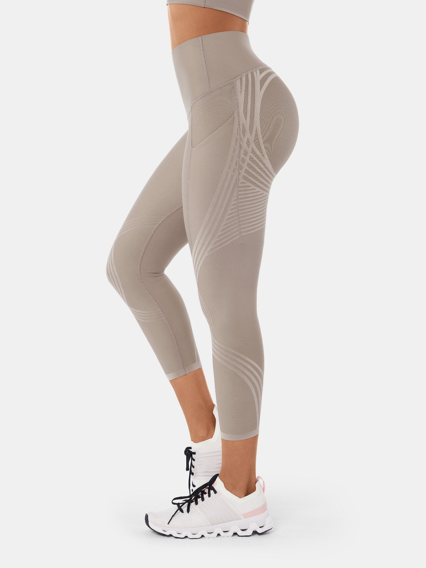 Body Sculpt Side Pocket 7/8 Leggings Tan