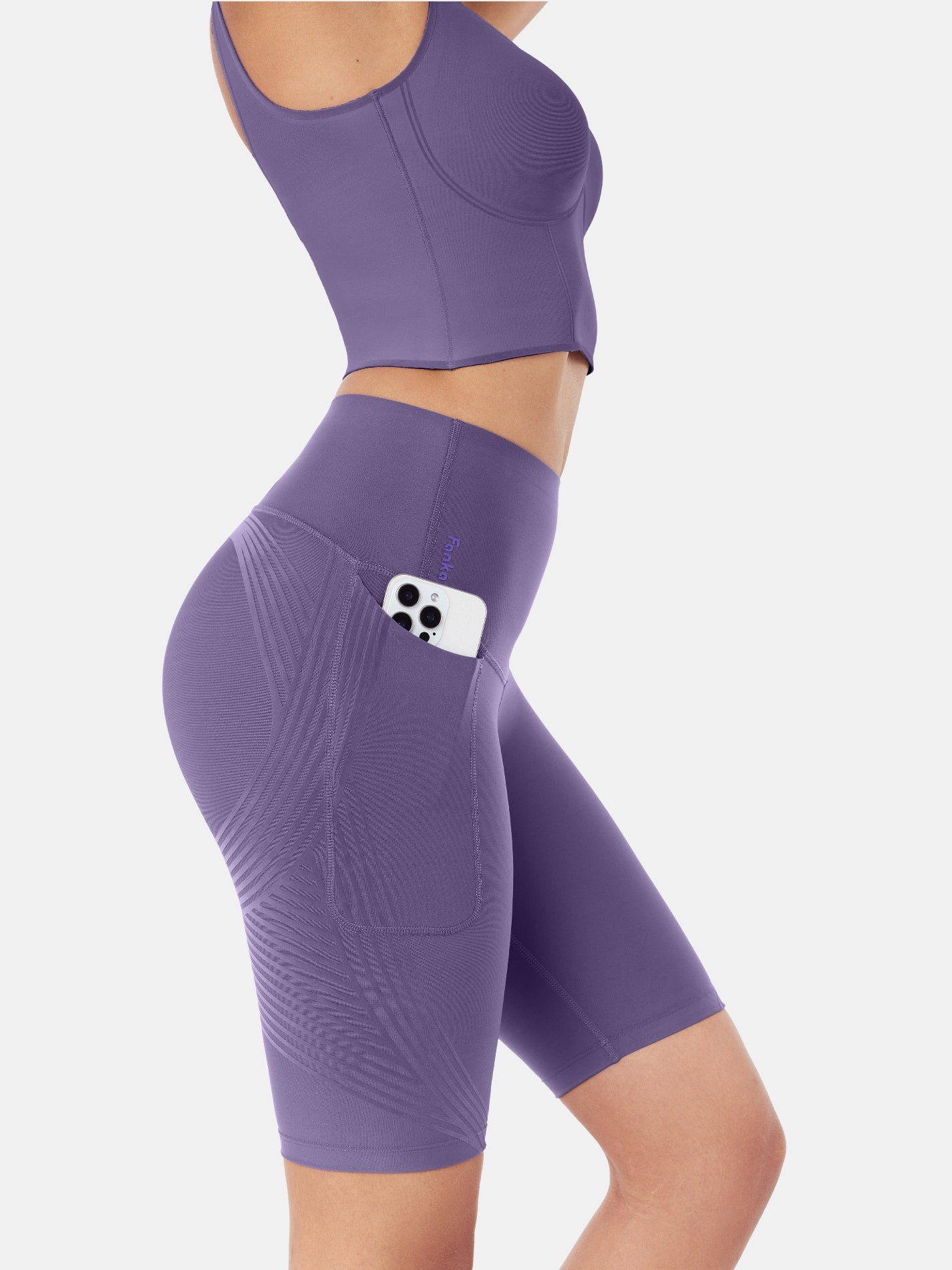 Body Sculpt Side Pocket 9" Biker Shorts (Reversible Wear)