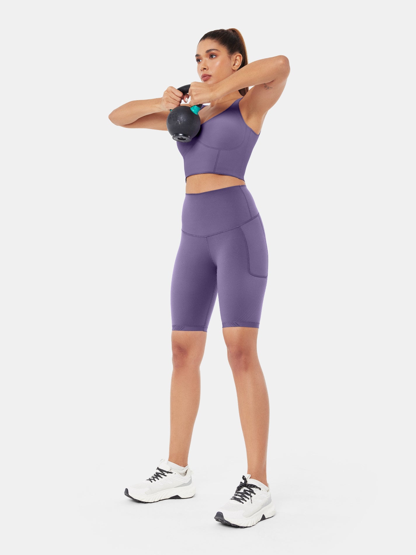 Body Sculpt Side Pocket 9" Biker Shorts (Reversible Wear)