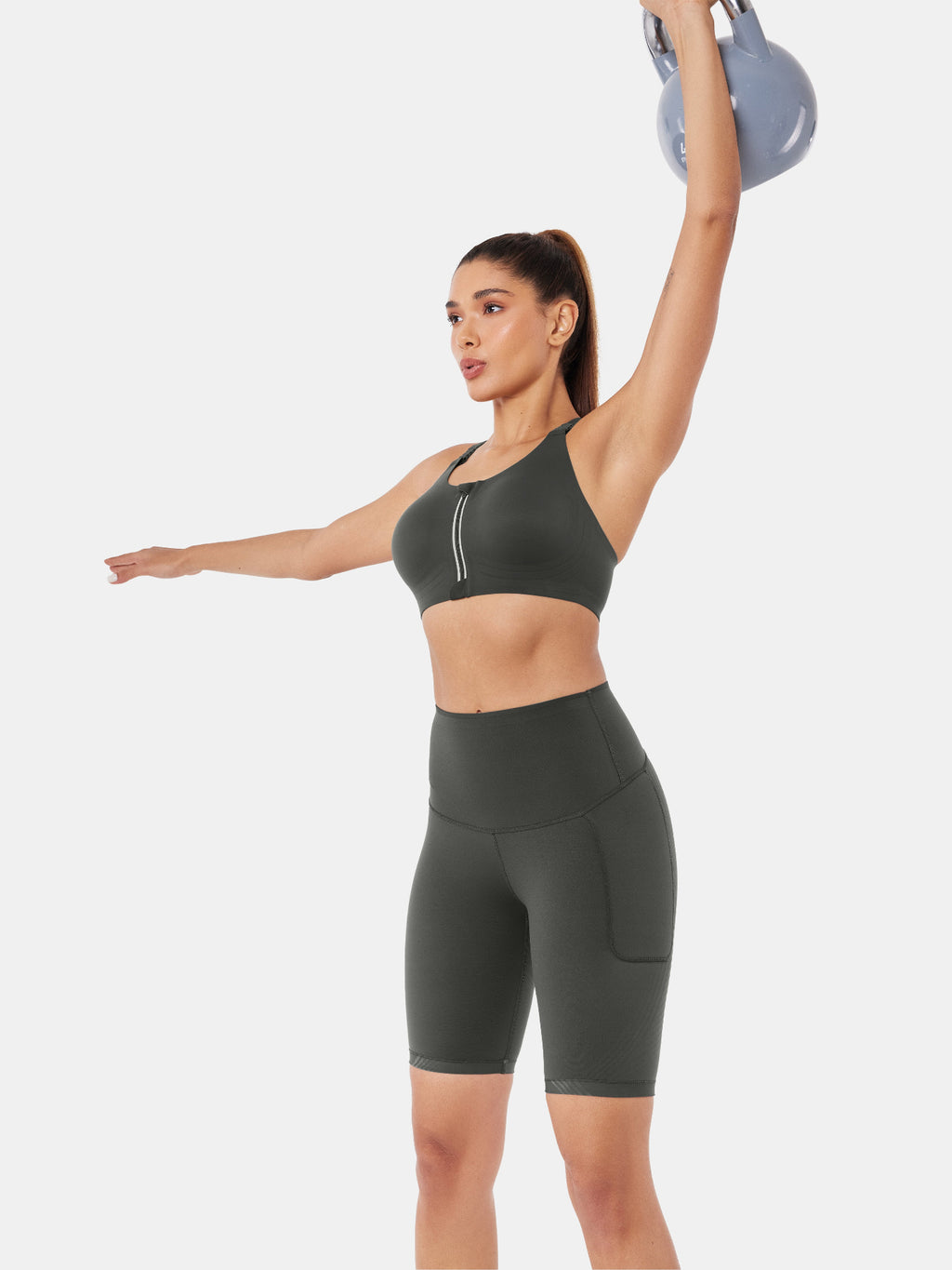 Body Sculpt Side Pocket 9" Biker Shorts (Reversible Wear)