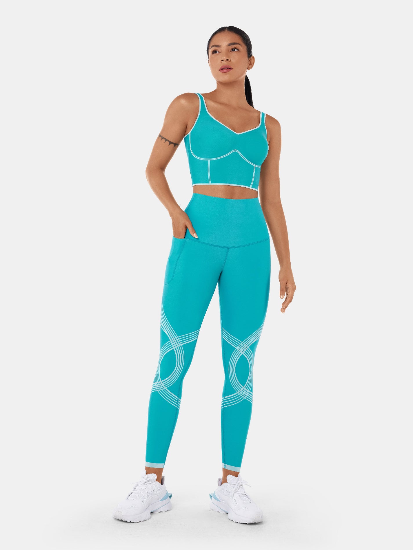 Body Sculpt Side Pocket Leggings Hawaii Blue/Wave