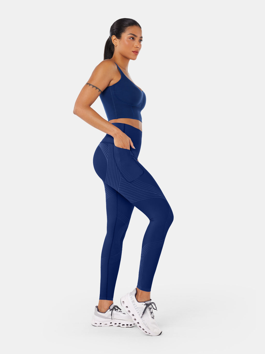 Body Sculpt Side Pocket Leggings Navy