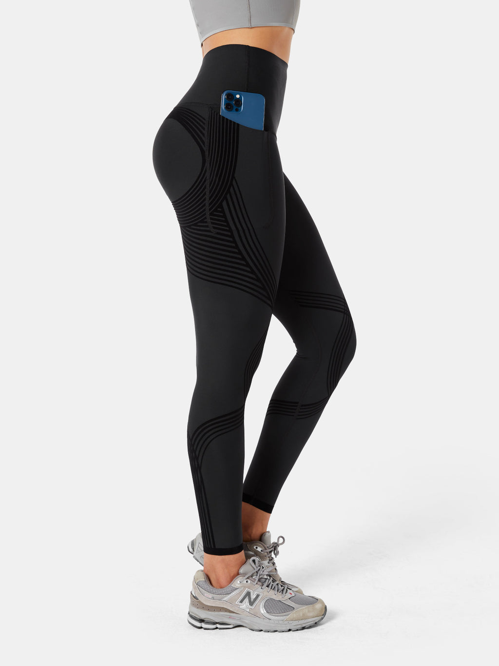 Body Sculpt Side Pocket Leggings Black