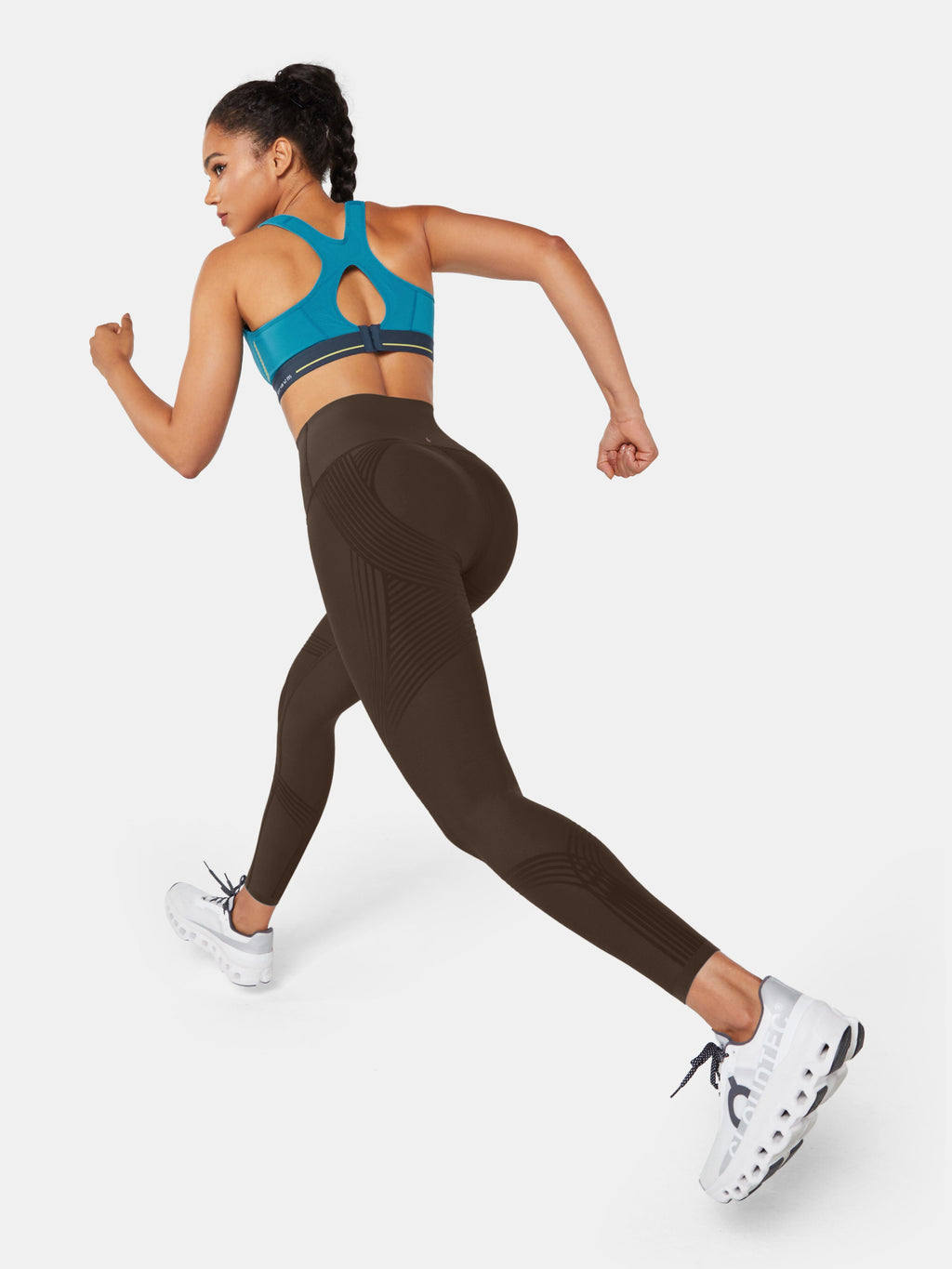 Body Sculpt Side Pocket Leggings Chocolate Brown