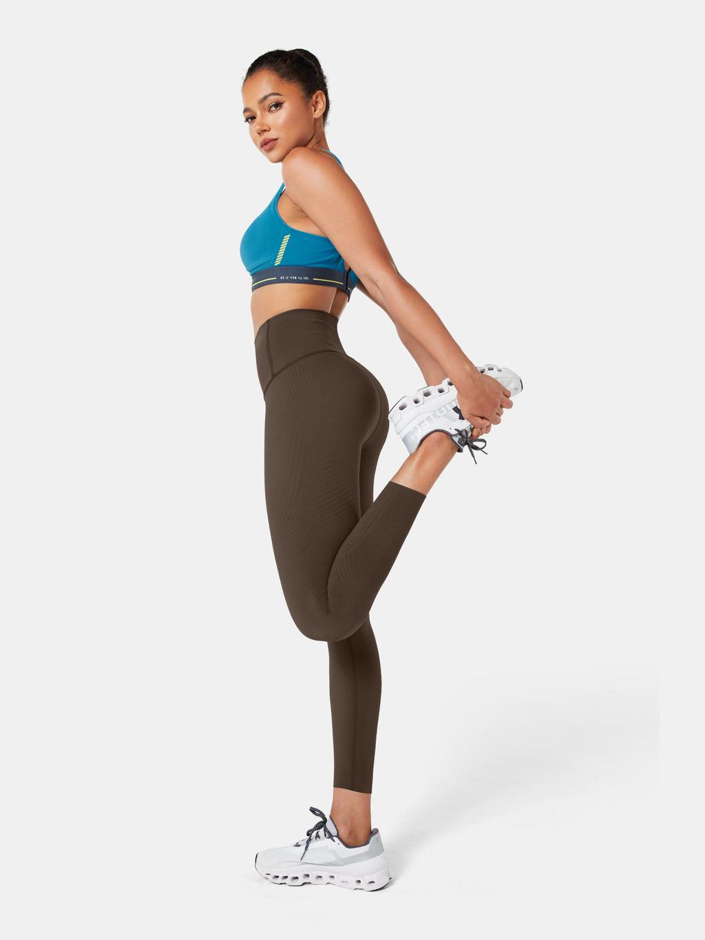 Body Sculpt Side Pocket Leggings Chocolate Brown