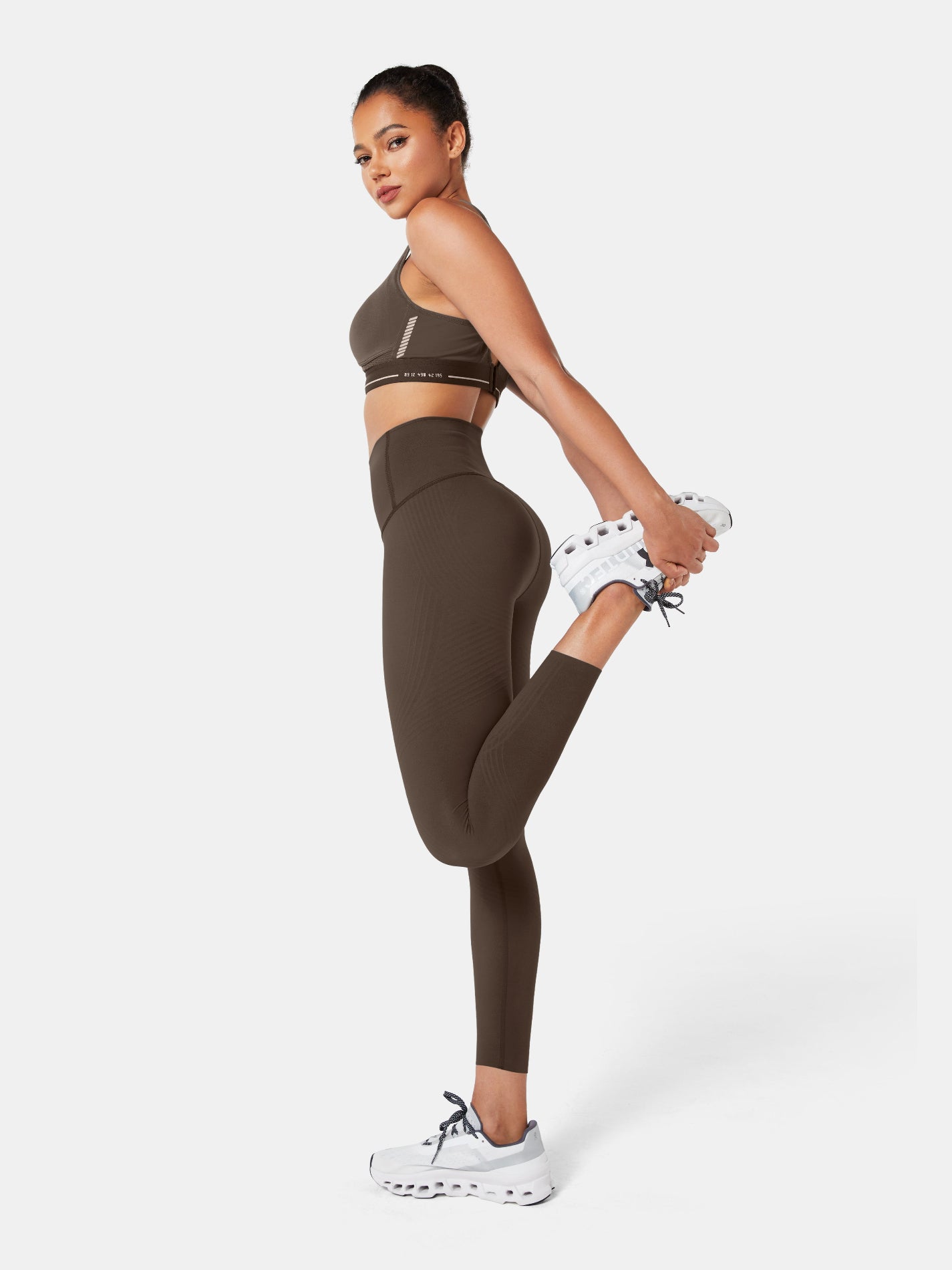 Body Sculpt Side Pocket Leggings Chocolate Brown