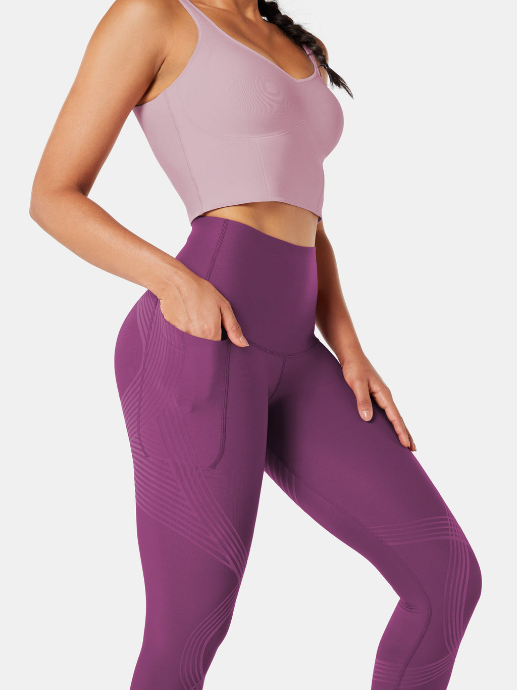 Body Sculpt Side Pocket Leggings Crushed Plum