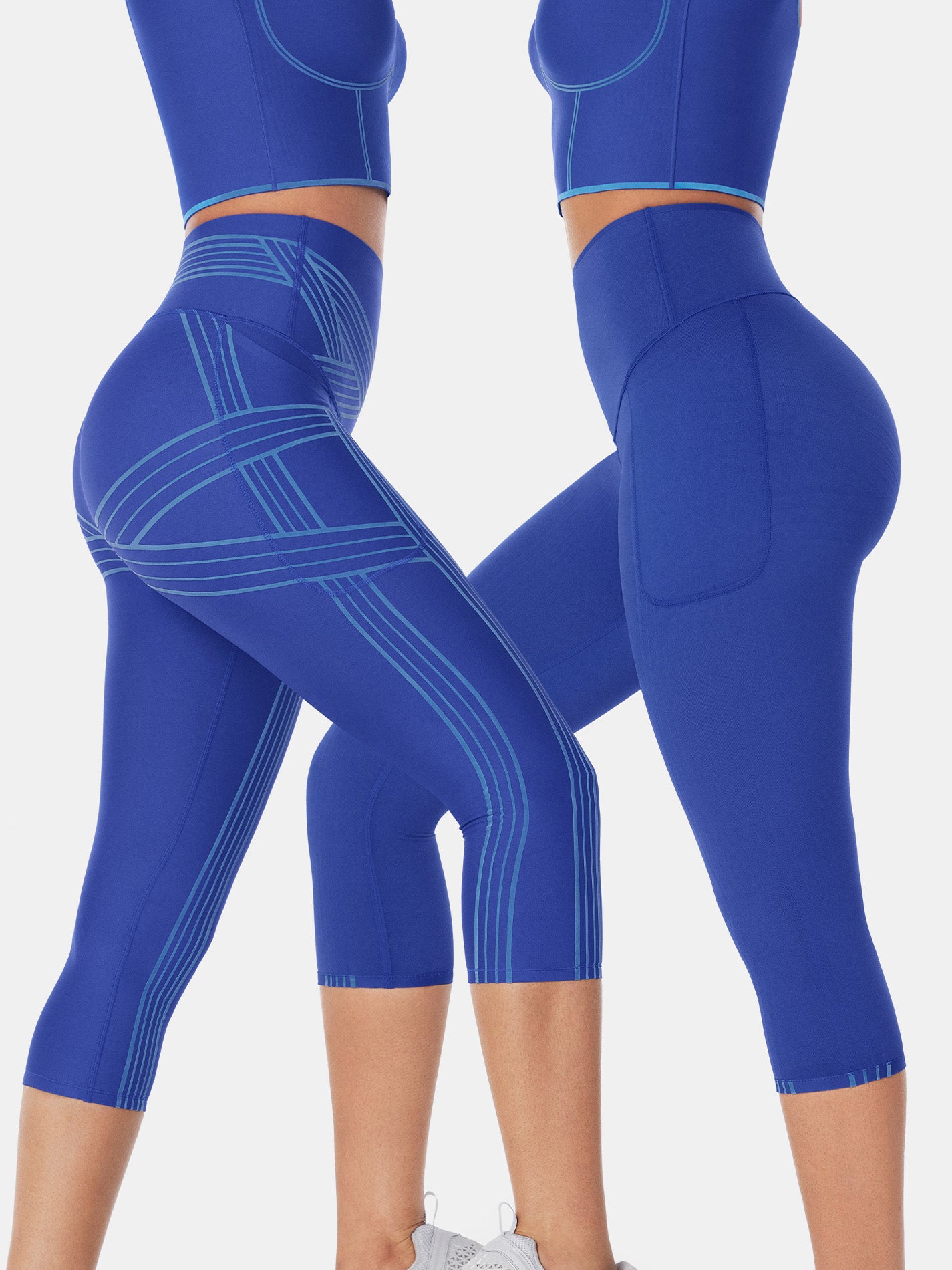 PowerBand Resistance Capri Leggings (Reversible Wear)