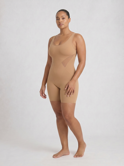 SculptForm Mid-Thigh Bodysuit (Built-in Bra)