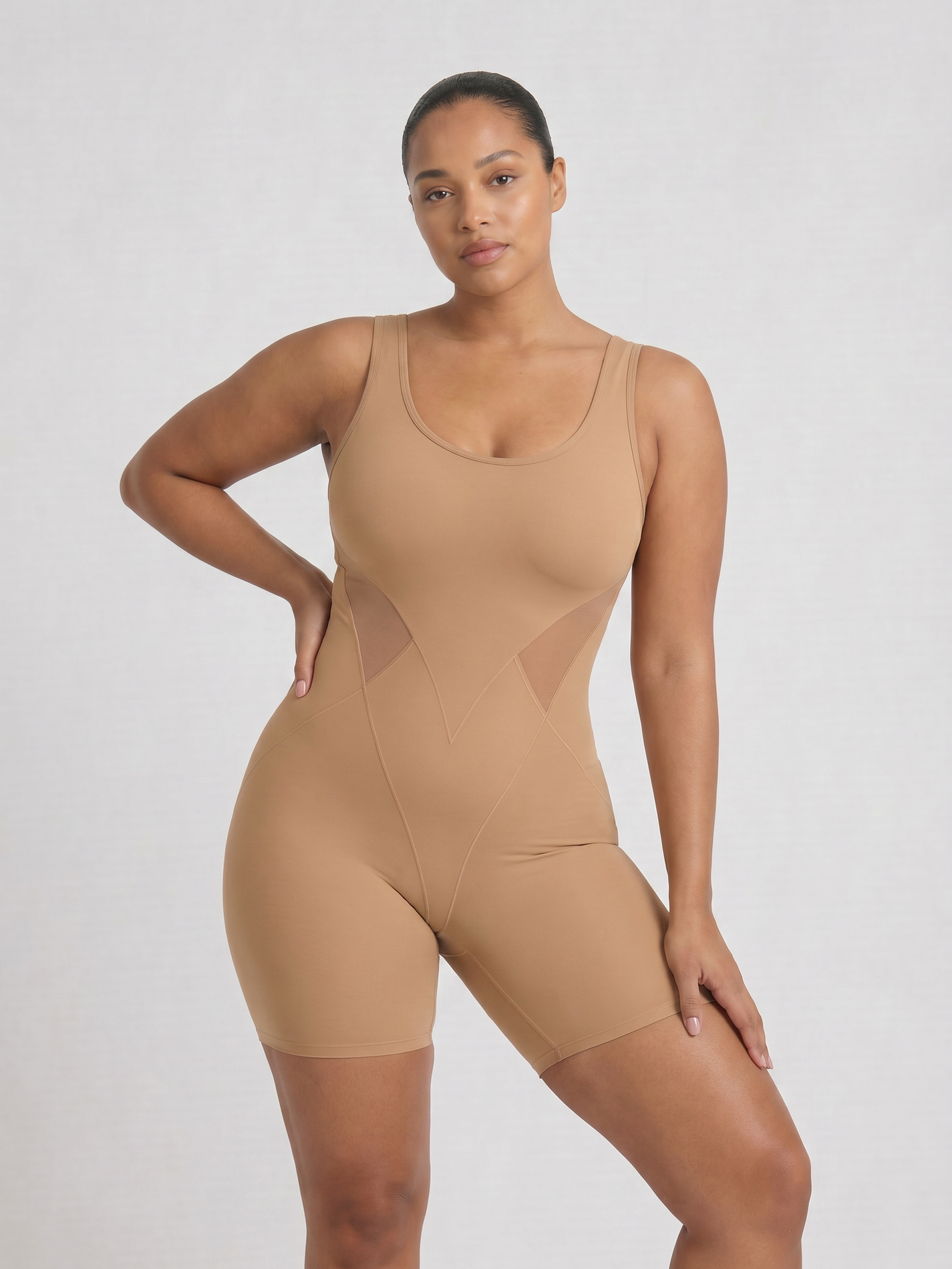 SculptForm Mid-Thigh Bodysuit (Built-in Bra)
