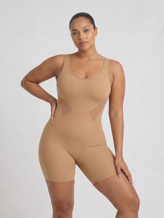 SculptForm Mid-Thigh Bodysuit (Built-in Bra)