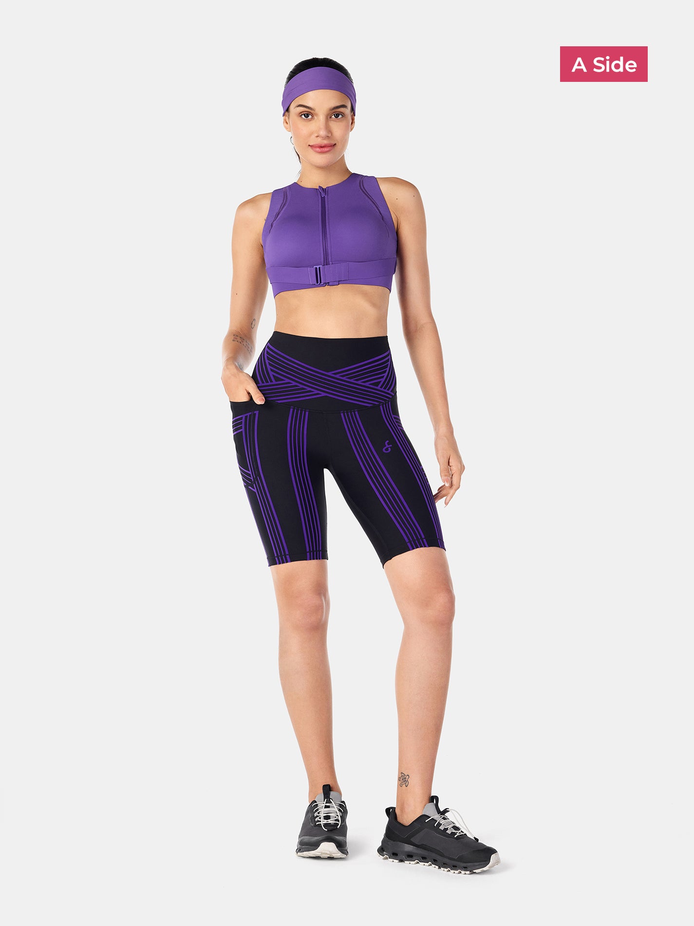 PowerBand Resistance 9" Biker Shorts (Reversible Wear)