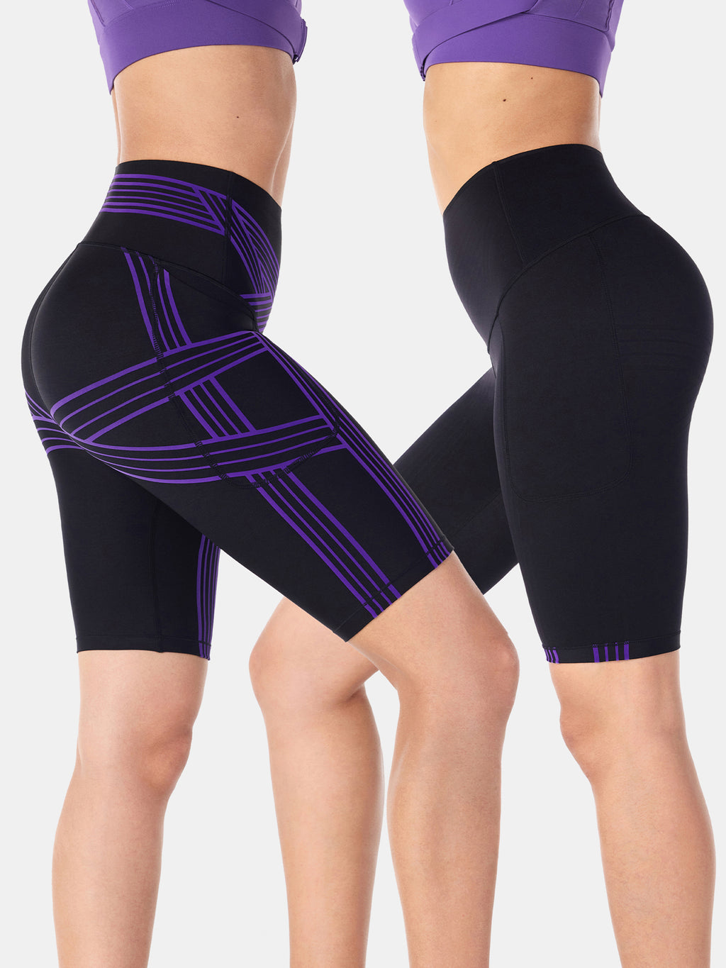 PowerBand Resistance 9" Biker Shorts (Reversible Wear)