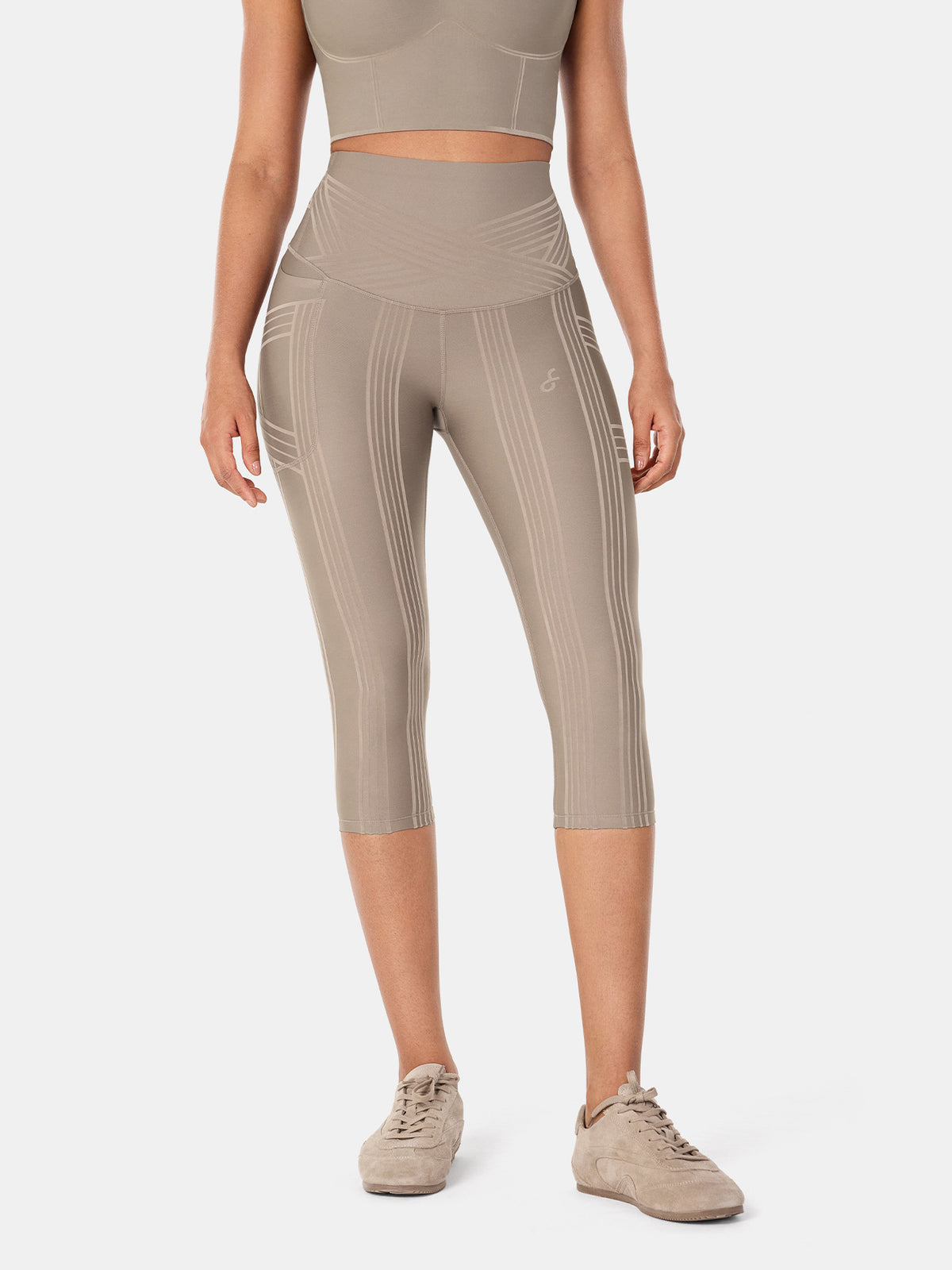 PowerBand Resistance Capri Leggings (Reversible Wear)