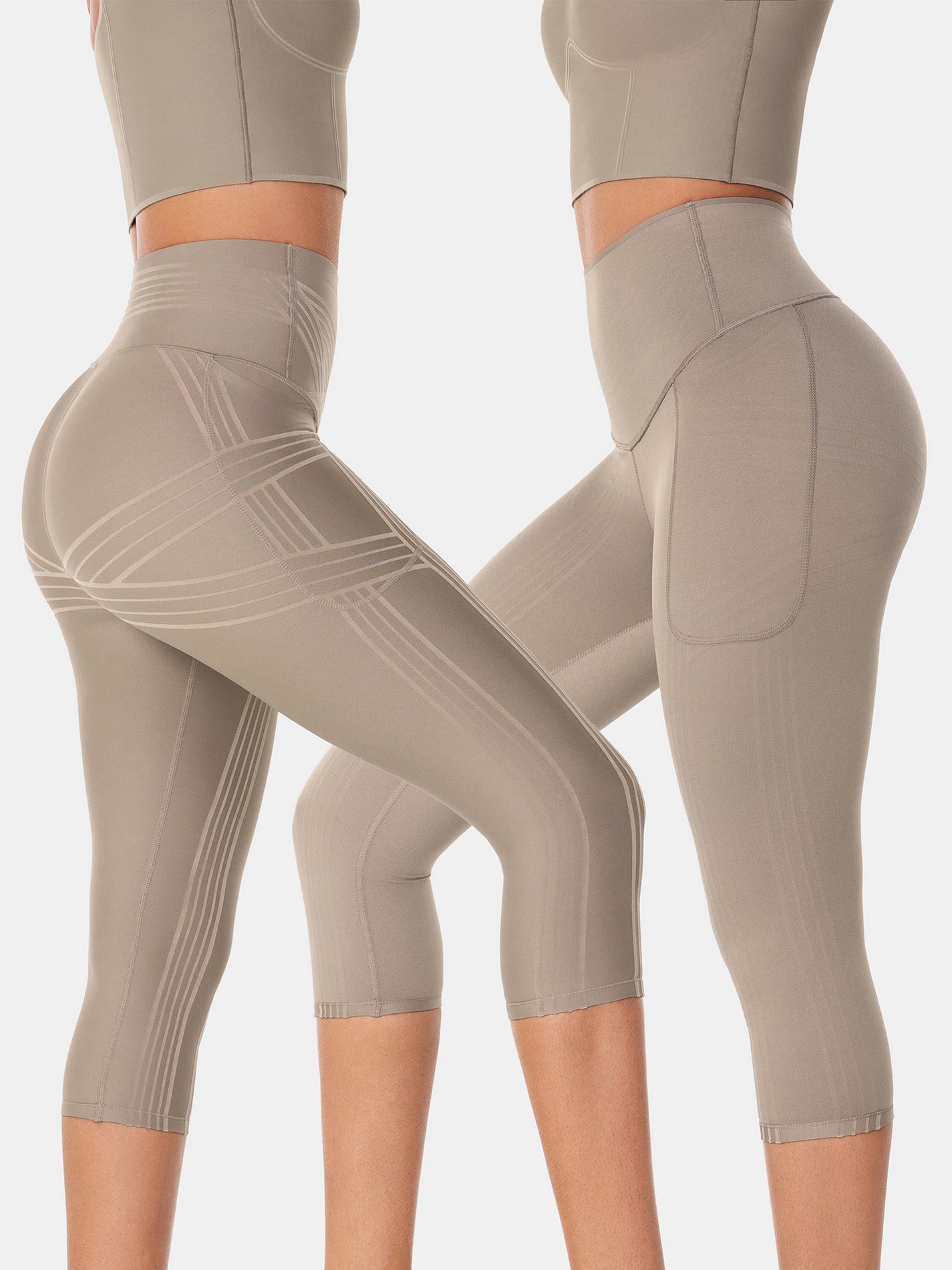 PowerBand Resistance Capri Leggings (Reversible Wear)