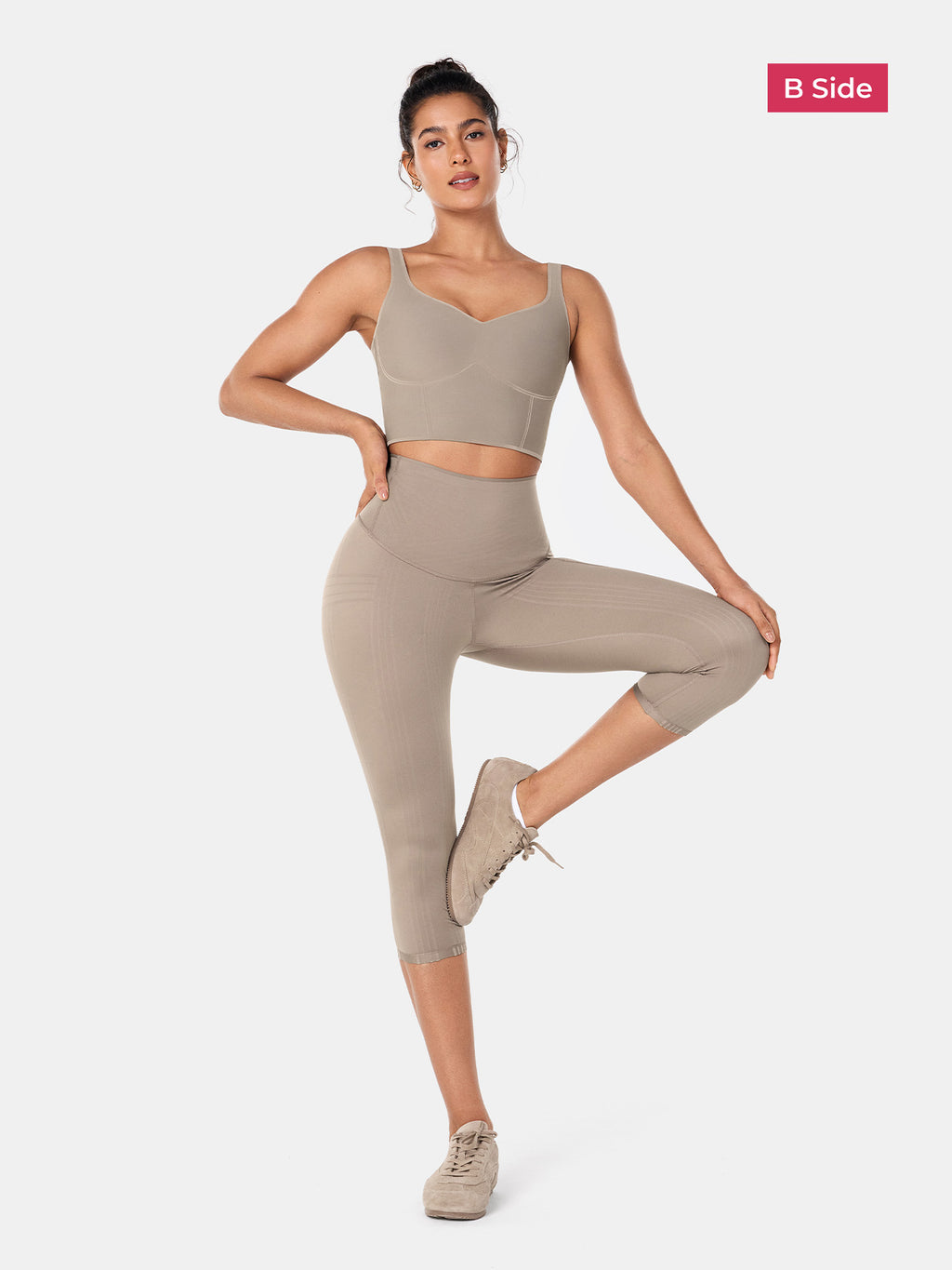 PowerBand Resistance Capri Leggings (Reversible Wear)