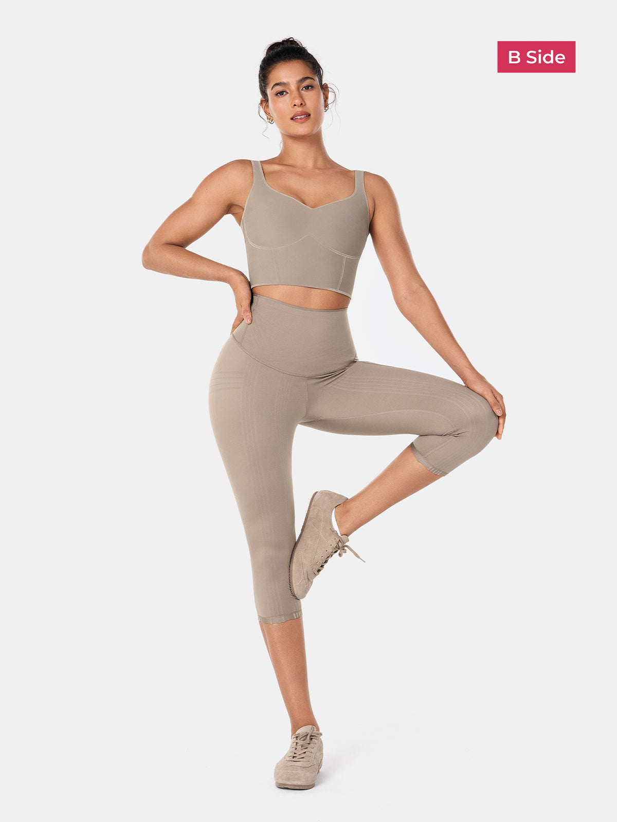 PowerBand Resistance Capri Leggings (Reversible Wear)