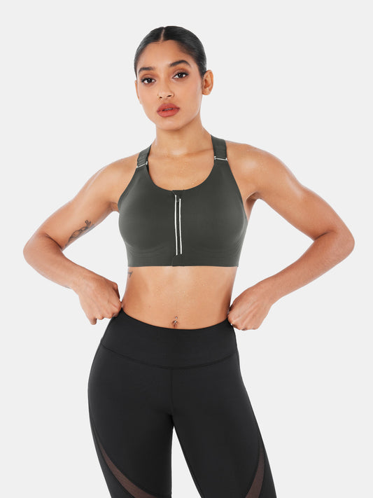 SpeedDry™ Front Zip Sports Bra