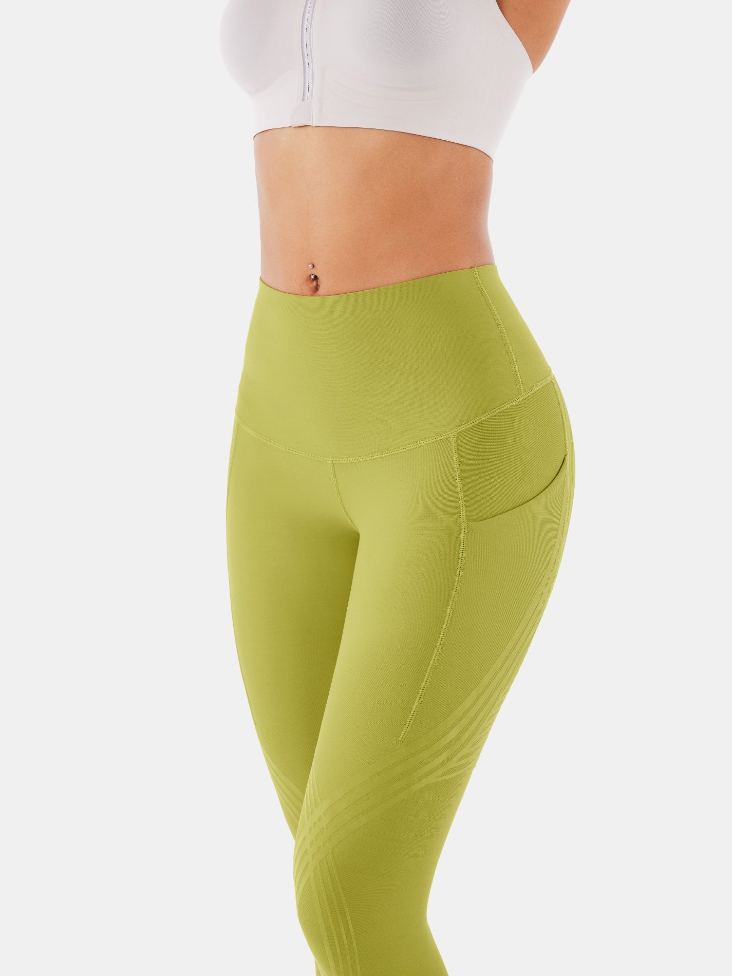 Body Sculpt Side Pocket 7/8 Leggings Lime