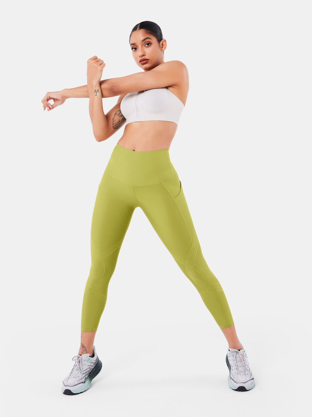 Body Sculpt Side Pocket 7/8 Leggings Lime