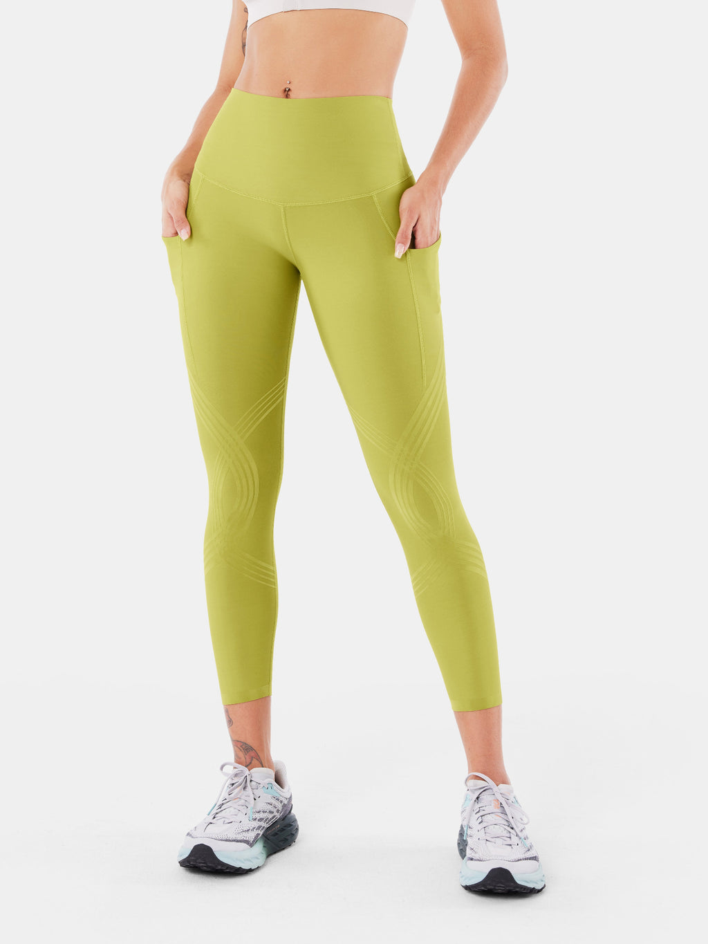 Body Sculpt Side Pocket 7/8 Leggings Lime